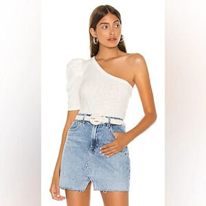 Nation LTD Paulina One Shoulder Tee Off White
 Sz S